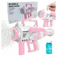 Генератор мыльных пузырей Bazooka Bubble Gun детский пистолет для пузырей с подсветкой