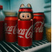Коллекционная мягкая игрушка-сюрприз Лабубу в банке Coca-Cola