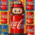 Коллекционная мягкая игрушка-сюрприз Лабубу в банке Coca-Cola