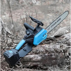 Аккумуляторная цепная пила chain saw 12 дюймов 48 v с двумя аккумуляторами для рубки деревьев, электропила