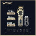Аккумуляторная машинка для стрижки волос VGR V-027 с 8 сменными насадками 1,5-13 мм профессиональная Аккумуляторная машинка для стрижки волос VGR V-027 с 8 сменными насадками 1,5-13 мм профессиональная