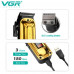 Аккумуляторная машинка для стрижки волос VGR V-138 GOLD с 4 сменными насадками триммер для бороды и усов Аккумуляторная машинка для стрижки волос VGR V-138 GOLD с 4 сменными насадками триммер для бороды и усов