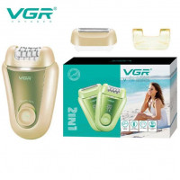 Женский многофункциональный аккумуляторный эпилятор VGR V-758 GOLD 2в1 женская электробритва
