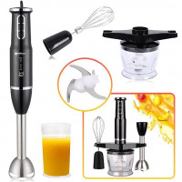 Блендер погружной электрический Hoffmans HM-8029 Многофункциональный ручной кухонный измельчитель 1000 Вт