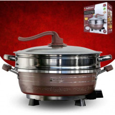 Электрическая кастрюля скороварка двойная 8л Hoffmans Electronics HM-3031 Кастрюля пароварка рисоварка 1500W