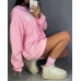 Стильный удлиненный свитшот OVERSIZE без утепления, из качественной петли + носочки Модель: 824-1590/1