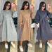 Платье теплое комфортное в стиле OVERSIZE Мод : 771-1106 Цвета - меланж, черный, фреза, шоколад, графит, бежевый