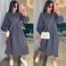 Платье теплое комфортное в стиле OVERSIZE Мод : 771-1106 Цвета - меланж, черный, фреза, шоколад, графит, бежевый