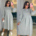 Платье теплое комфортное в стиле OVERSIZE Мод : 771-1106 Цвета - меланж, черный, фреза, шоколад, графит, бежевый
