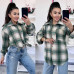 Рубашка в клетку в стиле oversize ткань - турецкая байка кашемир Модель: 771-984