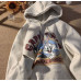 Худи Oversize Looney Tunes трехнитка на флисе с принтом размер: 42-48 Модель 1526-2326 цвет меланж