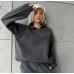Парные теплые костюмы Family Look флис полар кофта + штаны Модель: 1554-966 Цвет: Серый, Черный