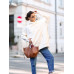 Стильное худи Oversize трехнить пенок на флисе Модель: 1554-1560 Цвета: шоколад, молоко, марсал