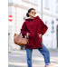 Стильное худи Oversize трехнить пенок на флисе Модель: 1554-1560 Цвета: шоколад, молоко, марсал