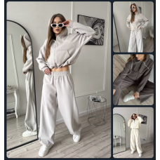 Женский спортивный костюм Модель: 1511-733 Ткань: качественная трехнить петля Цвета: серый, беж, графит